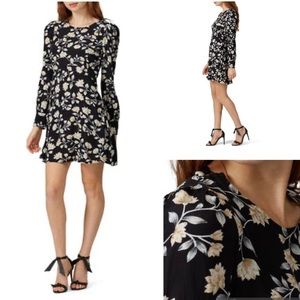 Flynn Skye Lydia Min Floral Long Sleeves Mini Dress size Small
